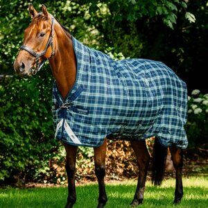 Rhino Wug Turnout Blanket - 100g - Size 75 - Hunter Check